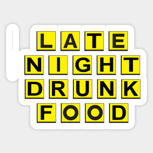 Late Night Drunk Food Sticker